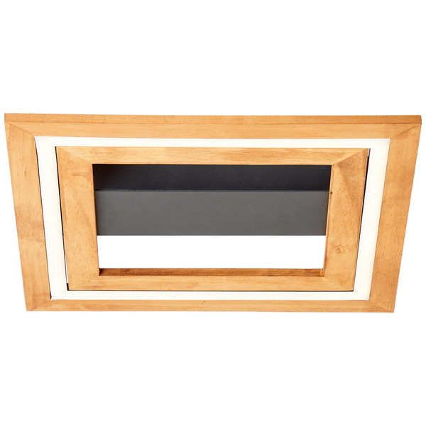 Brilliant Rhea LED Deckenleuchte 35x35cm 24W Warmweiß Schwarz Holz FSC G99747/76