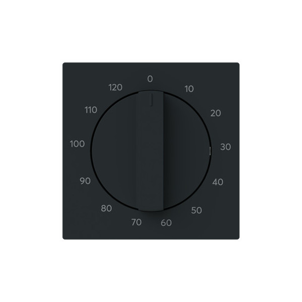 Busch-Jaeger Zentralscheibe mit Drehkopf mit Aufdruck 0..120min schwarz matt 2CKA001753A9981 1771-45M-103