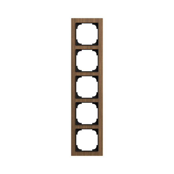 Busch-Jaeger Abdeckrahmen 5-fach Holz Walnuss - Busch-art linear Busch-art linear 2CKA001754A4896 1725-4086