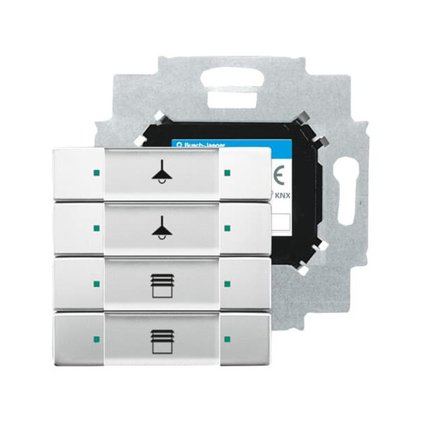 Busch-Jaeger Bedienelement, 4-fach mit beiliegendem Busankoppler 2CKA006117A0204 6127/01-866