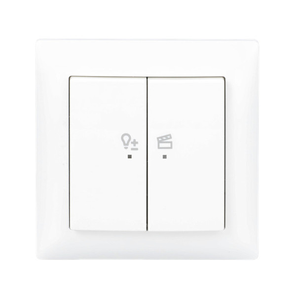 Busch-Jaeger LED-Dimmer-Einsatz flex, 1-fach Komplettset mit 2-fach Bedienelement, Wireless 2CKA006200A0293 62851 UJ-914-WL