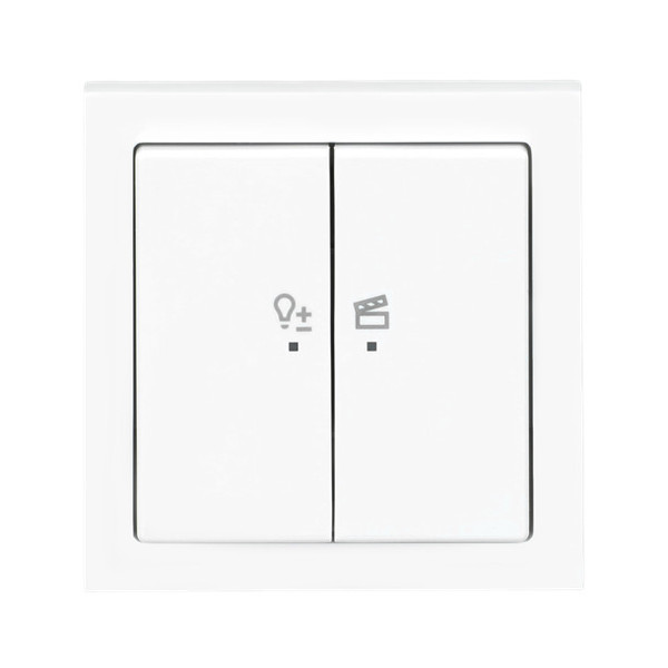 Busch-Jaeger LED-Dimmer-Einsatz flex, 1-fach Komplettset mit 2-fach Bedienelement, Wireless 2CKA006200A0294 62851 UJ-84-WL