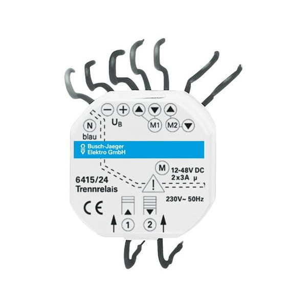 Busch-Jaeger Busch-Jalousiecontrol II Trennrelais Gleichstromantriebe 2-fach 2CKA006410A0363 6415/24