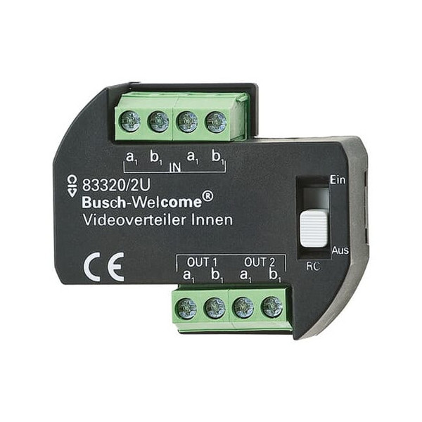 Busch-Jaeger Videoverteiler Innen UP, 2-fach zur Montage in einer Unterputzdose 2CKA008300A0042 83320/2 U