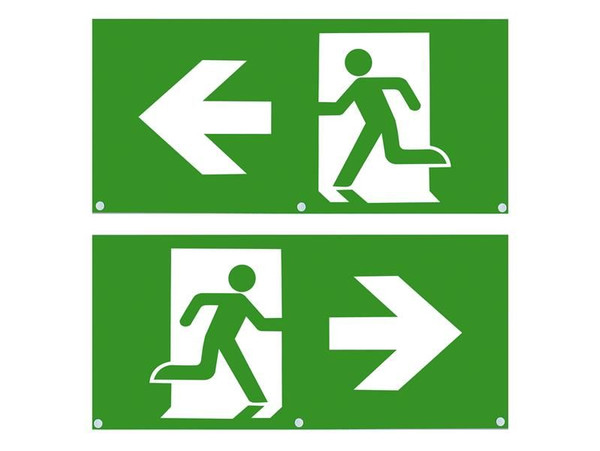 Dotlux 3178 Erweitertes Piktogrammset links und rechts (2 Stück) für LED-Notleuchte EXITmulti (Artikel 3177-060120)