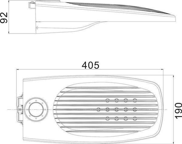 Dotlux 3456 LED-Strassenleuchte BELUGAmicro 38W 4000K ohne Mastadapter