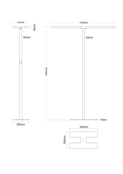 Dotlux 3737-040240 LED-Stehleuchte Doppelkopf STUDIObutlerduo 2x80W 4000K dimmbar