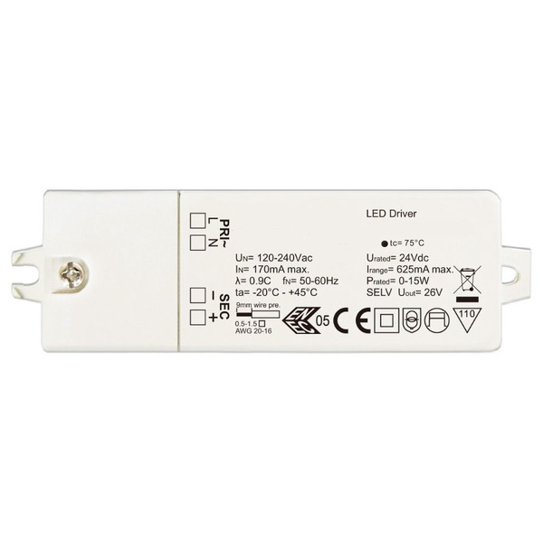 Dotlux 5103-1 LED-Netzteil CV 24V DC 0-15W 0-0,62A nicht dimmbar IP20