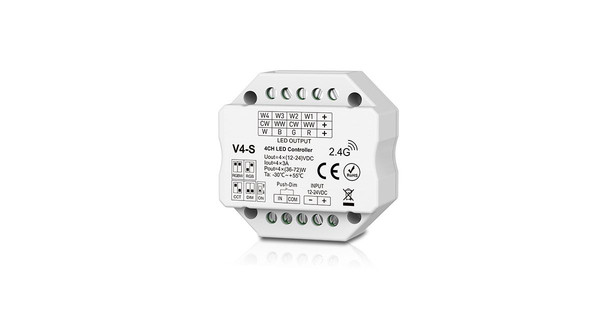 Dotlux 5284 4 in1 LED Funk-Empfänger/Dimmer für mehrfarbige LED-Streifen Fusion Technologie 4x 3A 12-24V