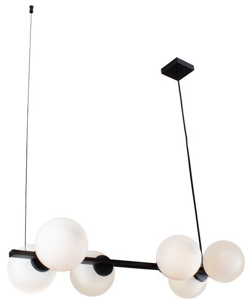 LUCE Design Pluto Pendelleuchte 6fach E14 schwarz