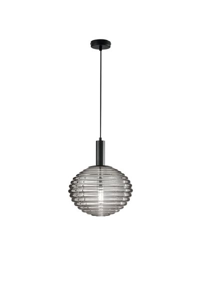 ECO-LIGHT Ripple Pendelleuchte E27 schwarz ⌀32cm