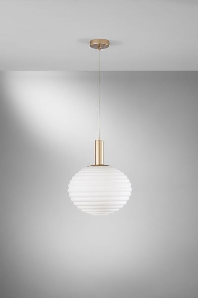 ECO-LIGHT Ripple Pendelleuchte E27 gold ⌀32cm