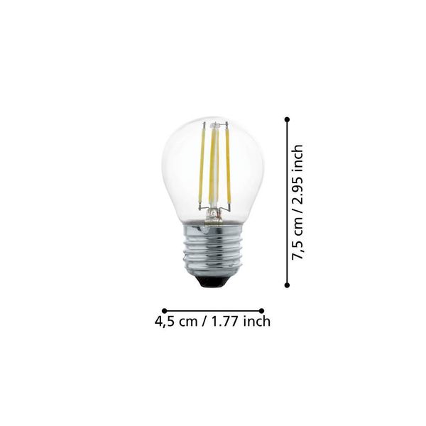 Eglo 110007 LED E27 Leuchtmittel 1x4W Ø45mm warmweiss