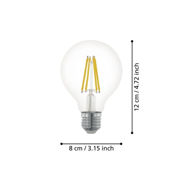 Eglo 110023 LED E27 Leuchtmittel 1x7,5W Ø80mm warmweiss dimmbar