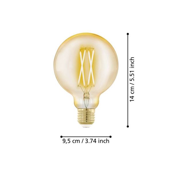 Eglo 110064 LED E27 Leuchtmittel 1x4W Ø95mm warmweiss dimmbar