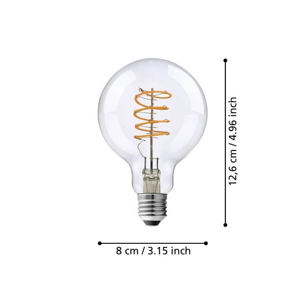 Eglo 110072 LED E27 Leuchtmittel 1x4,5W Ø80mm warmweiss