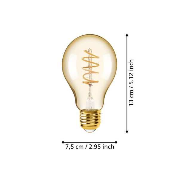 Eglo 110078 LED E27 Leuchtmittel 1x4W Ø75mm warmweiss dimmbar