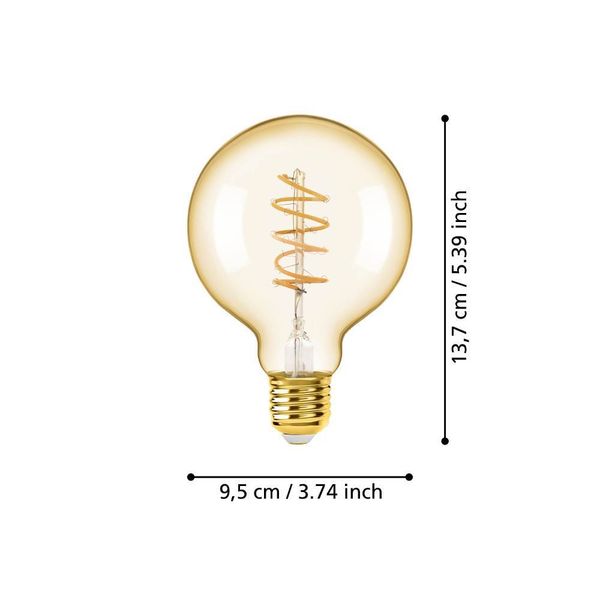 Eglo 110081 LED E27 Leuchtmittel 1x4W Ø95mm warmweiss dimmbar