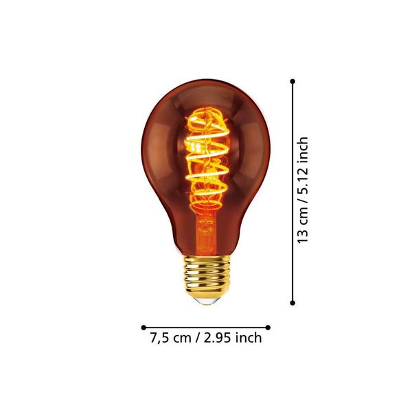 Eglo 110089 LED E27 Leuchtmittel 1x4W Ø75mm warmweiss dimmbar