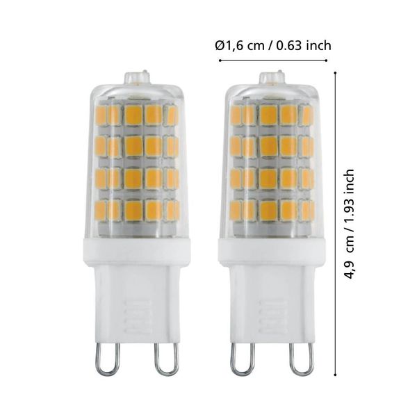 Eglo 110155 LED G9 2-fach Leuchtmittel 2x3W Ø16mm neutralweiss