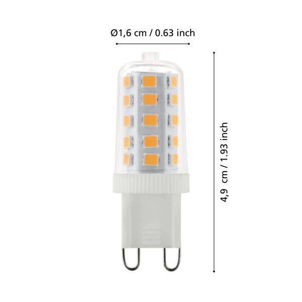 Eglo 110157 LED G9 Leuchtmittel 1x3W Ø16mm neutralweiss dimmbar