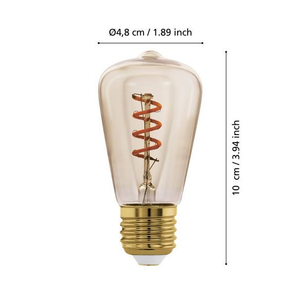 Eglo 110193 LED E27 Leuchtmittel 1x4W Ø48mm warmweiss dimmbar