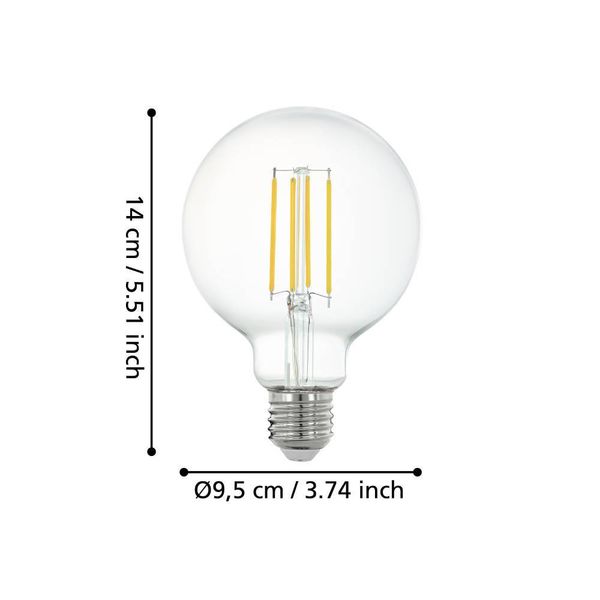 Eglo 12229 LED E27 Leuchtmittel 1x6W Ø95mm Fernbedienung warmweiss dimmbar