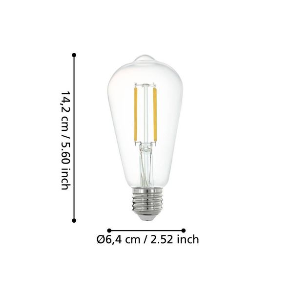 Eglo 12232 LED E27 Leuchtmittel 1x6W Ø64mm Fernbedienung neutralweiss dimmbar