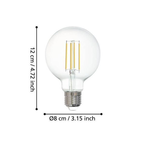 Eglo 12233 LED E27 Leuchtmittel 1x6W Ø80mm Fernbedienung neutralweiss dimmbar