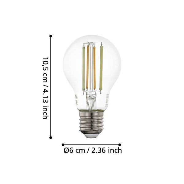 Eglo 12235 LED E27 Leuchtmittel 1x6W Ø60mm Fernbedienung CCT steuerbare Lichtfarbe dimmbar