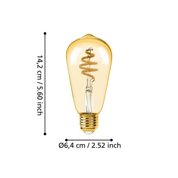 Eglo 12242 LED E27 Leuchtmittel 1x4,9W Ø64mm Fernbedienung CCT steuerbare Lichtfarbe dimmbar