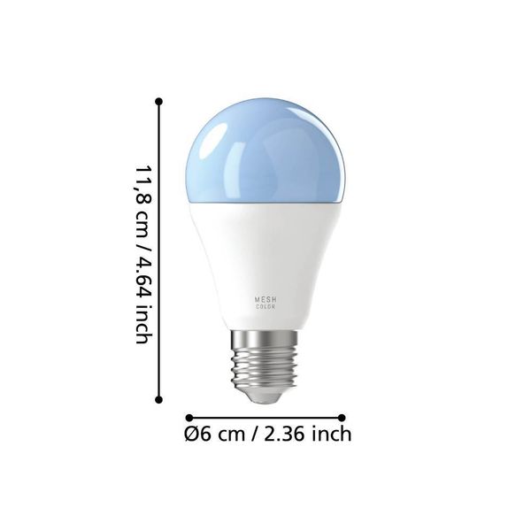 Eglo 12253 LED E27 Leuchtmittel 1x9W Ø60mm Fernbedienung RGB steuerbare Lichtfarbe dimmbar