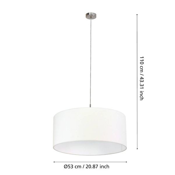 Eglo 31575 PASTERI E27 Hängeleuchte Ø530mm Weiss