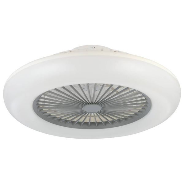 Eglo 35144 SAYULITA-L LED 3-fach Ventilator 3x12,6W Ø550mm Weiss Grau Milky steuerbare Lichtfarbe dimmbar