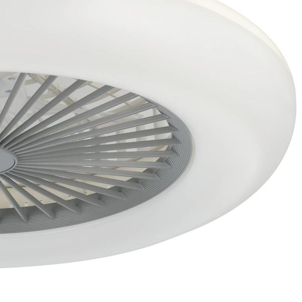 Eglo 35144 SAYULITA-L LED 3-fach Ventilator 3x12,6W Ø550mm Weiss Grau Milky steuerbare Lichtfarbe dimmbar