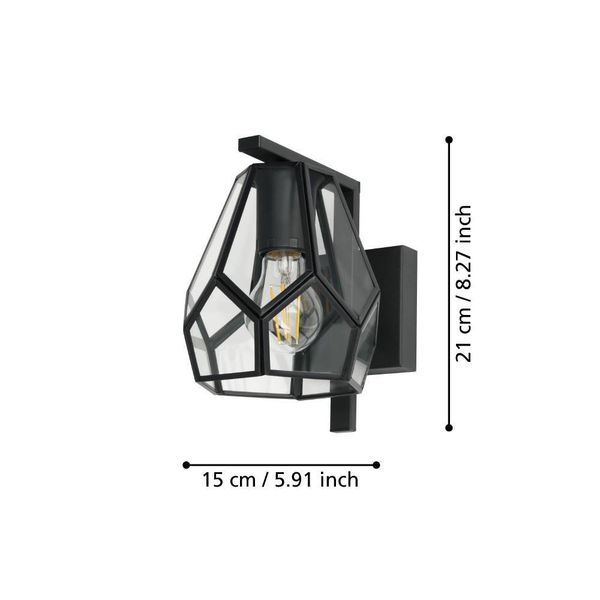 Eglo 43645 MARDYKE E27 Wandleuchte Schwarz