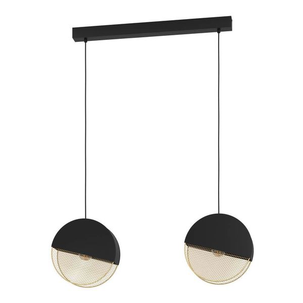 Eglo 43812 MUMBLES E27 2-fach Hängeleuchte 860x90mm Schwarz Gold