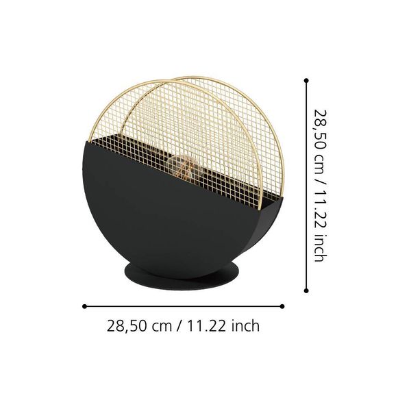 Eglo 43813 MUMBLES E27 Tischleuchte 280x90mm Schwarz Gold