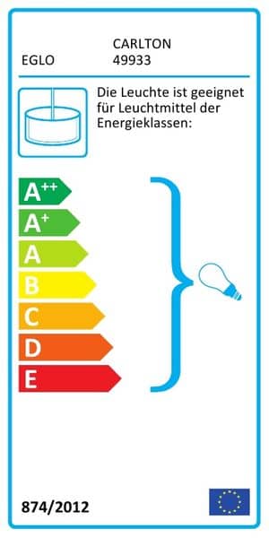 Eglo 49933 Carlton Hängeleuchte E27 goldfarben