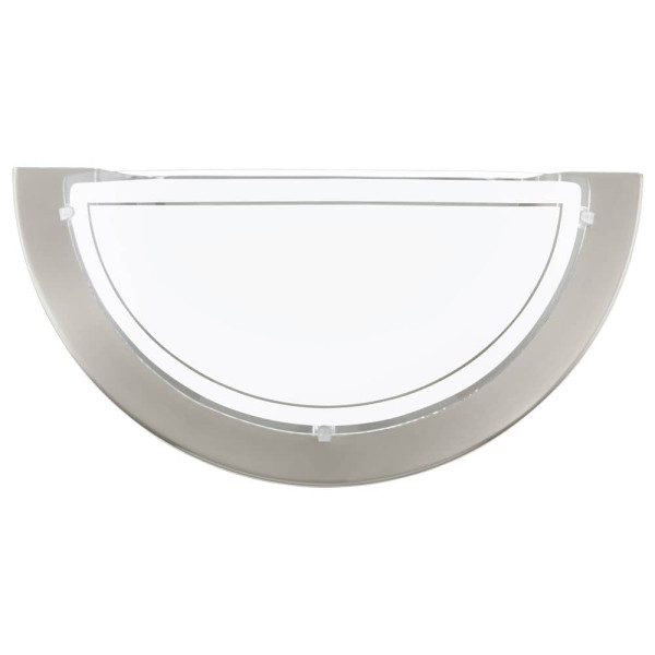 Eglo 83163 Planet 1 Wandleuchte E27 Stahl nickel-matt weiss klar