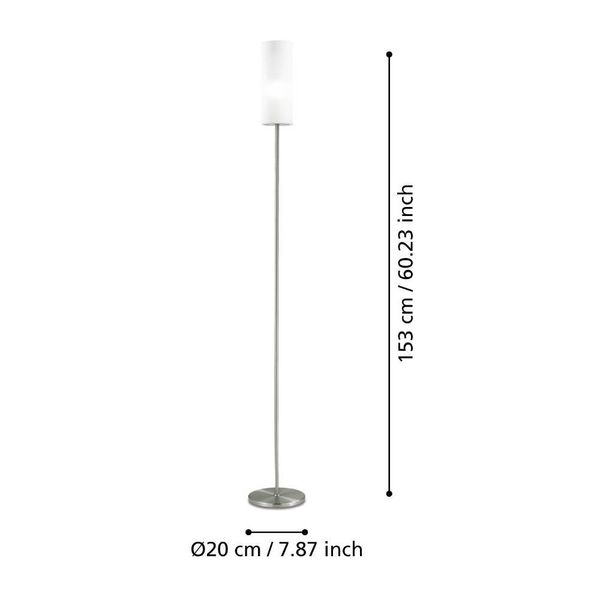 Eglo 85982 TROY 3 E27 Stehleuchte Ø105mm Weiss Lackiert