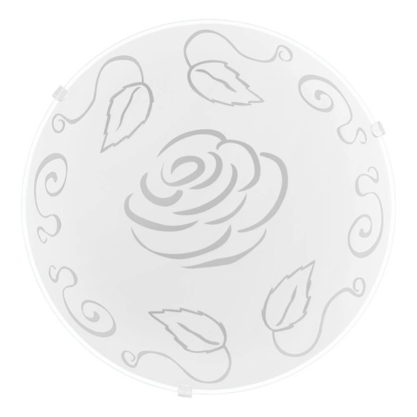 Eglo 89238 MARS 1 E27 Deckenleuchte Ø250mm Weiss Motiv Rose