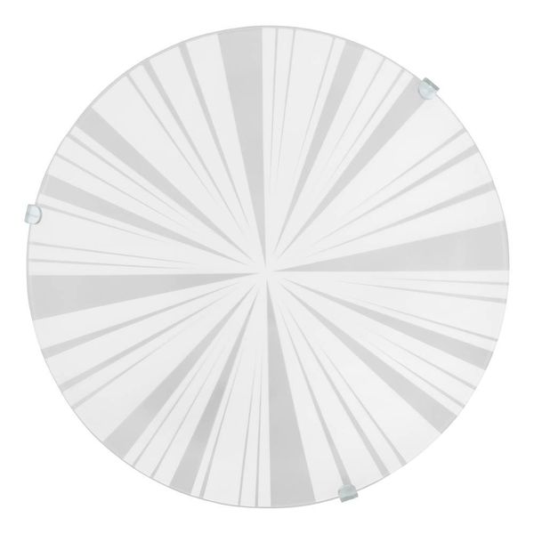 Eglo 89239 MARS 1 E27 Deckenleuchte Ø250mm Weiss Motiv Strahlen