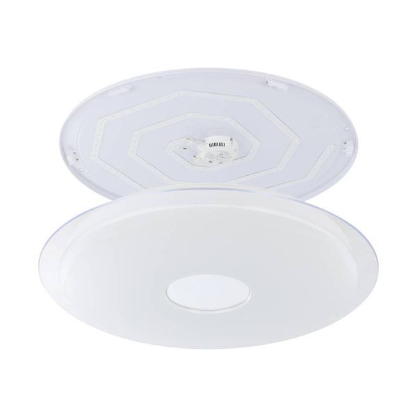 Eglo 900006 LANCIANO-Z LED Deckenleuchte 38,1W Ø770mm Weiss Chrom steuerbare Lichtfarbe dimmbar