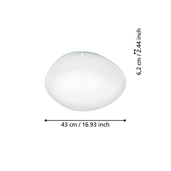 Eglo 900128 SILERAS-Z LED 3-fach Deckenleuchte 3x7,2W Ø430mm Weiss steuerbare Lichtfarbe dimmbar