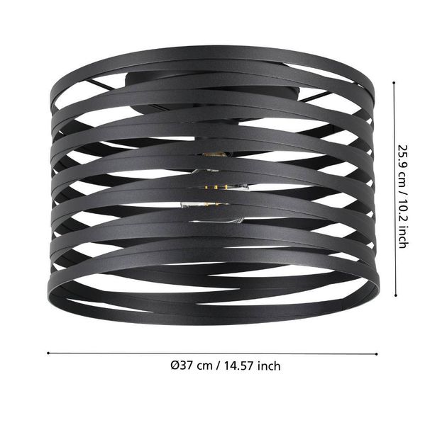 Eglo 900164 CREMELLA E27 Deckenleuchte Ø370mm Schwarz