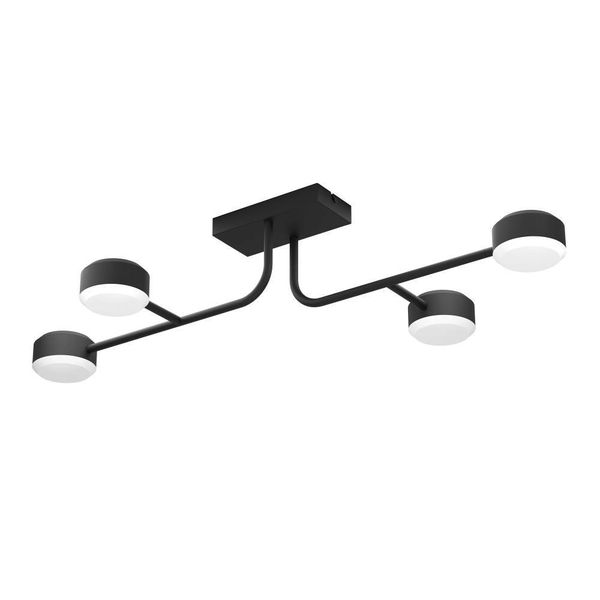 Eglo 900351 CLAVELLINA LED 4-fach Deckenleuchte 4x6,8W 890x465mm Schwarz Weiss warmweiss dimmbar