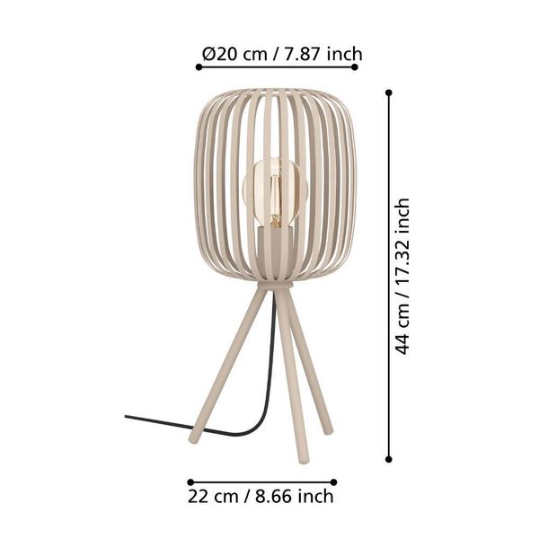 Eglo 900521 ROMAZZINA E27 Tischleuchte Ø200mm Sandfarben