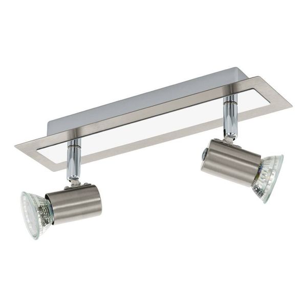 Eglo 90915 ROTTELO LED GU10 2-fach Deckenleuchte 2x4,6W 280x70mm Chrom