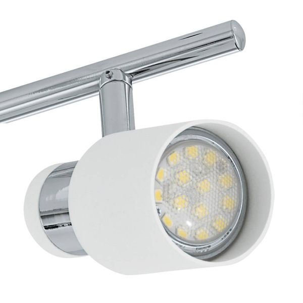 Eglo 92087 DAVIDA LED GU10 4-fach Spotleuchte 4x4,6W 780x70mm Chrom Weiss